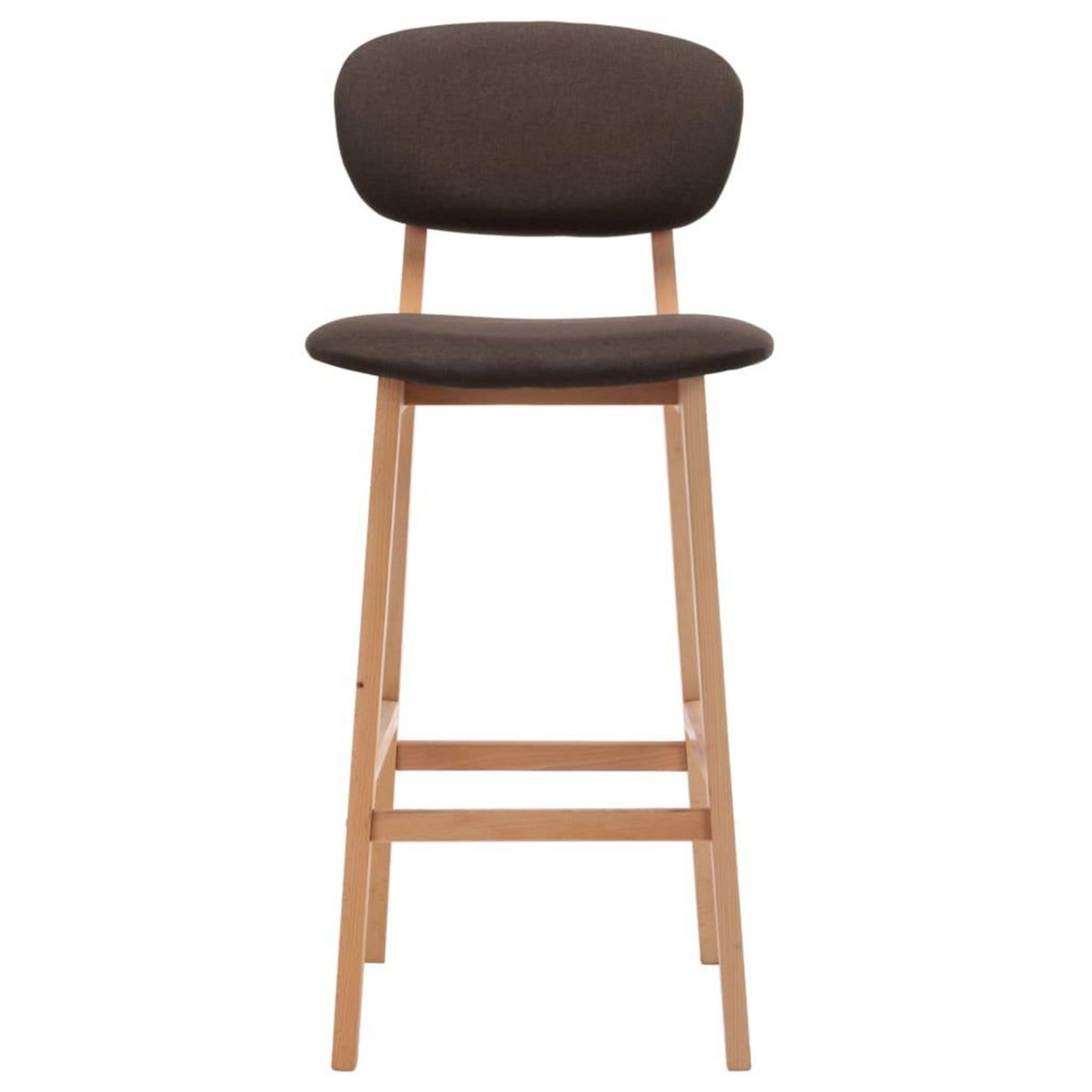 VIDAXL Tabourets de bar lot de 2 marron tissu