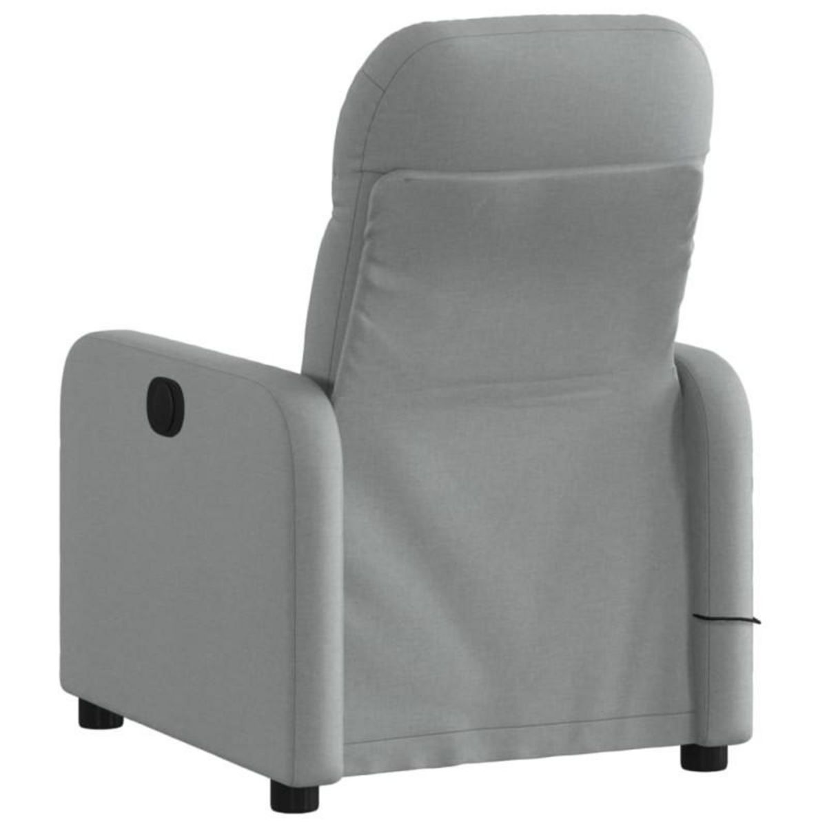 VIDAXL Fauteuil de massage inclinable Gris clair Tissu