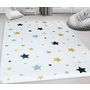 Voir la diapositive 6 : MANI TEXTILE Tapis enfant Etoile 80 x 150 cm - Ecru