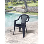 Voir la diapositive 2 : ARETA Lot de 4 fauteuils de jardin - Résine - Gris anthracite - LIDO