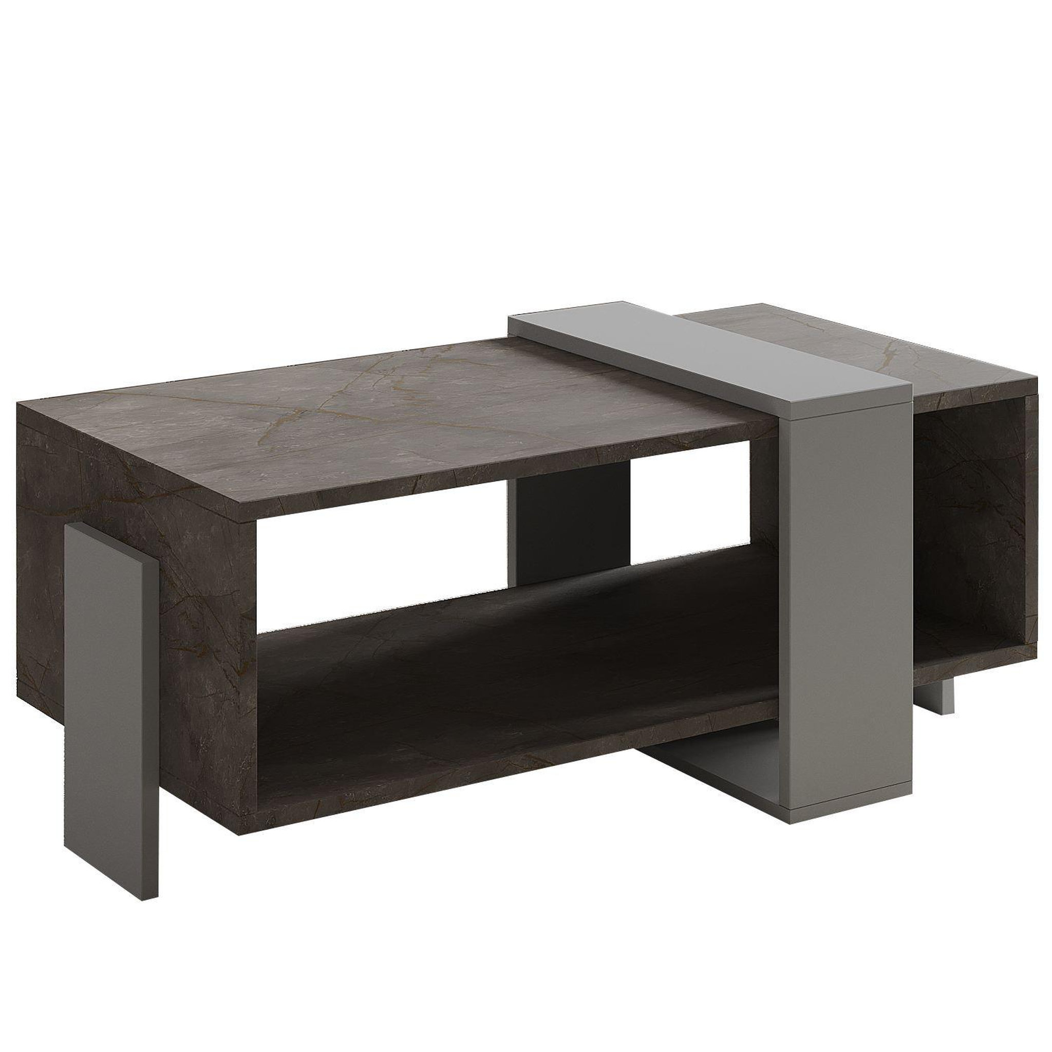 Habitat et Jardin Table basse en bois  meleni  - 90 x 49 x 40 cm - gris