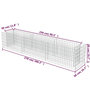 Voir la diapositive 6 : VIDAXL Lit sureleve a gabion Acier galvanise 270x50x50 cm