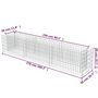 Voir la diapositive 6 : VIDAXL Lit sureleve a gabion Acier galvanise 270x50x50 cm