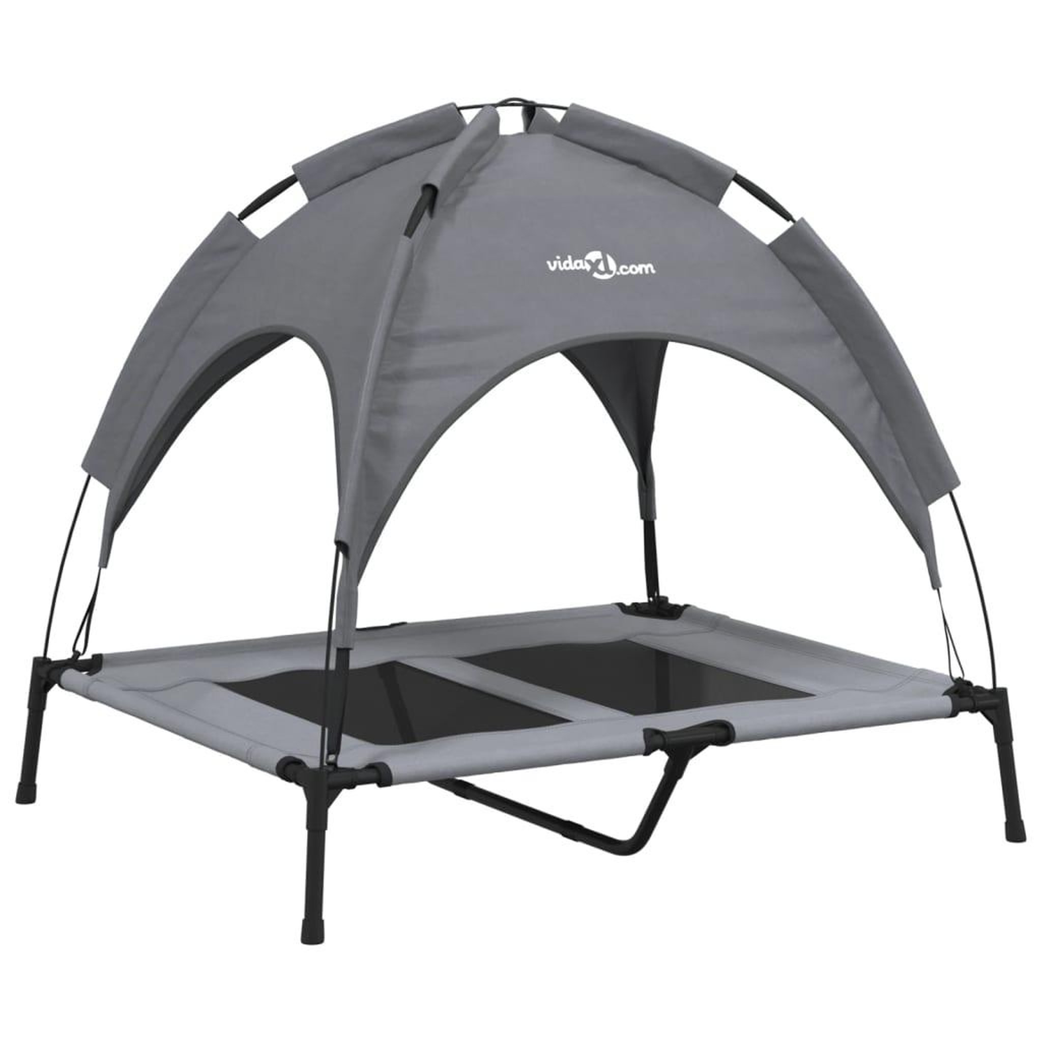 Voir la diapositive 2 : VIDAXL Lit pour chien avec auvent anthracite tissu Oxford et acier