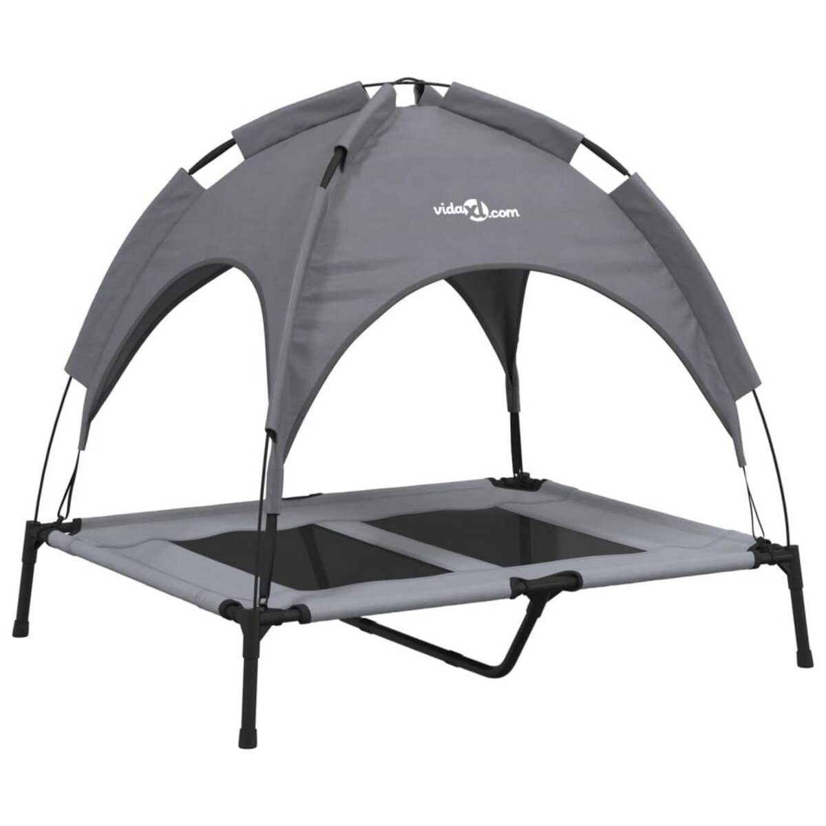 VIDAXL Lit pour chien avec auvent anthracite tissu Oxford et acier
