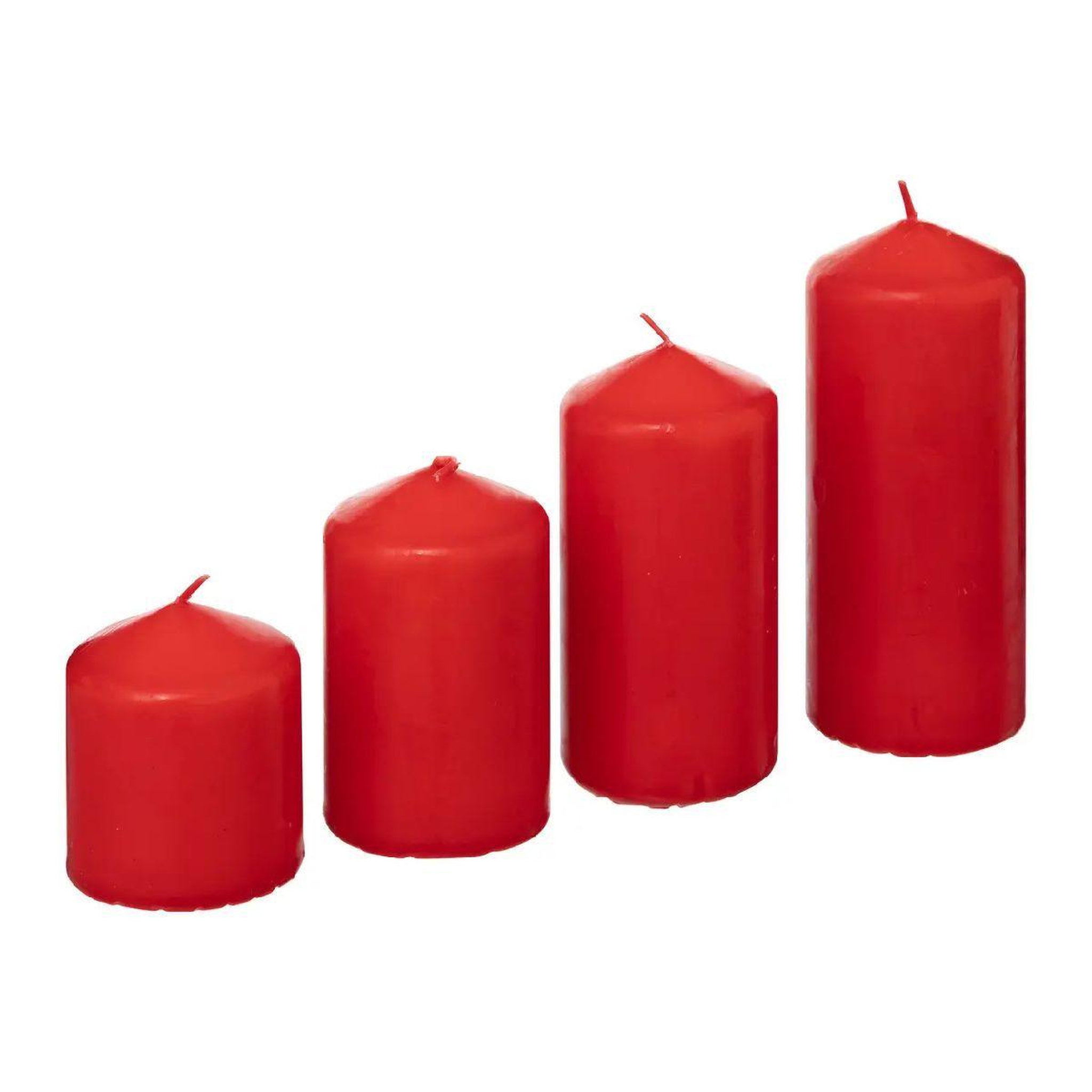 ATMOSPHERA Lot de 4 bougies  avent  505g rouge