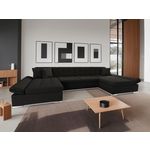 BEST MOBILIER Ulys - canapé panoramique u - convertible avec coffres - 7 places - style contemporain. Coloris disponibles : Noir
