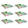 Voir la diapositive 3 : VIDAXL Coussins de chaise lot de 6 multicolore 50x50x7 cm tissu oxford