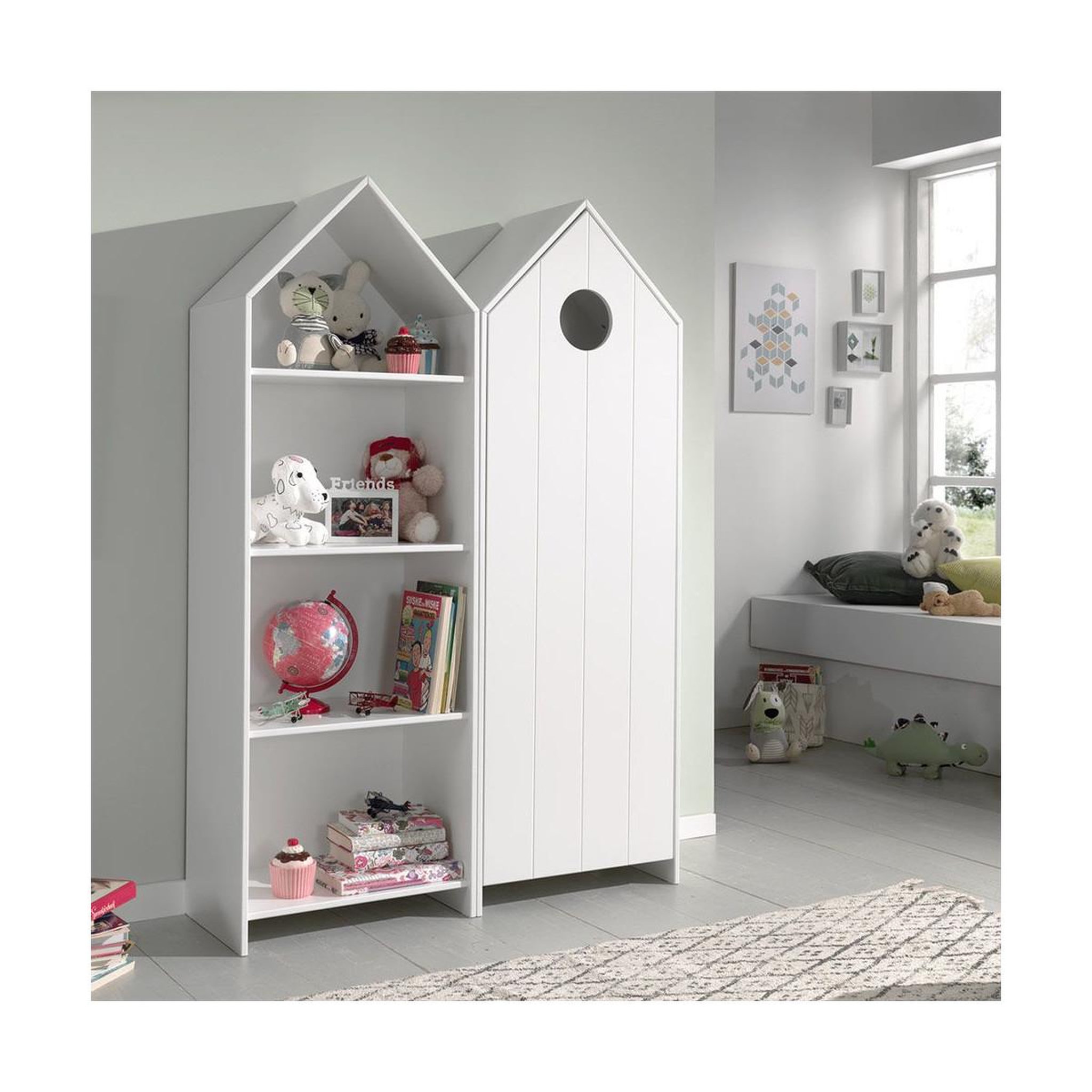 Voir la diapositive 3 : Paris Prix Armoire enfant 4 niveaux  casami  171cm blanc
