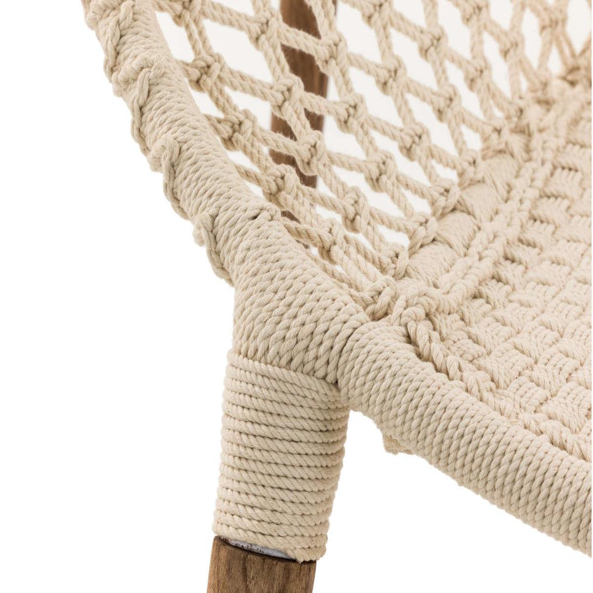 Voir la diapositive 5 : Jardiline Fauteuil de jardin rond en macramé coton - Jardiline
