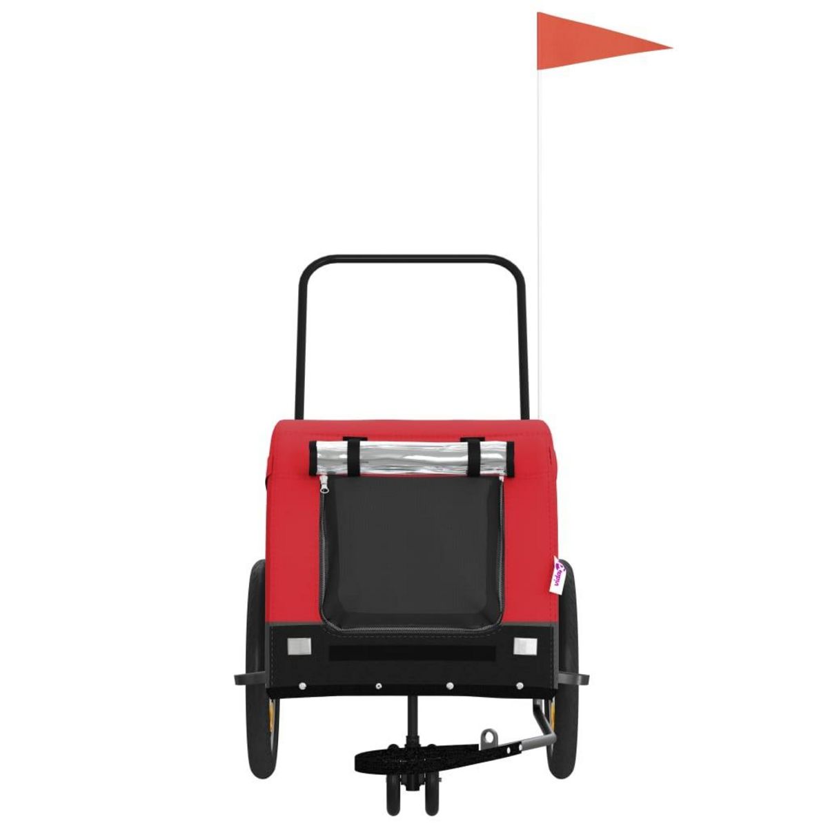VIDAXL Remorque de velo pour animaux de compagnie rouge et noir