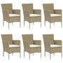 Voir la diapositive 3 : VIDAXL Ensemble a manger de jardin 7 pcs Resine tressee Beige
