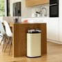 Voir la diapositive 2 : Kitchen move Poubelle automatique 42l creme/inox - bat-42ls02a cream ss