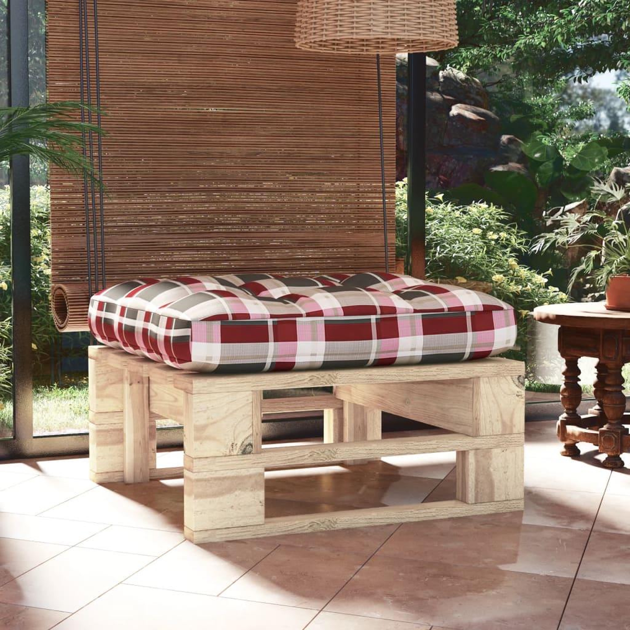 VIDAXL Pouf palette de jardin bois de pin impregne