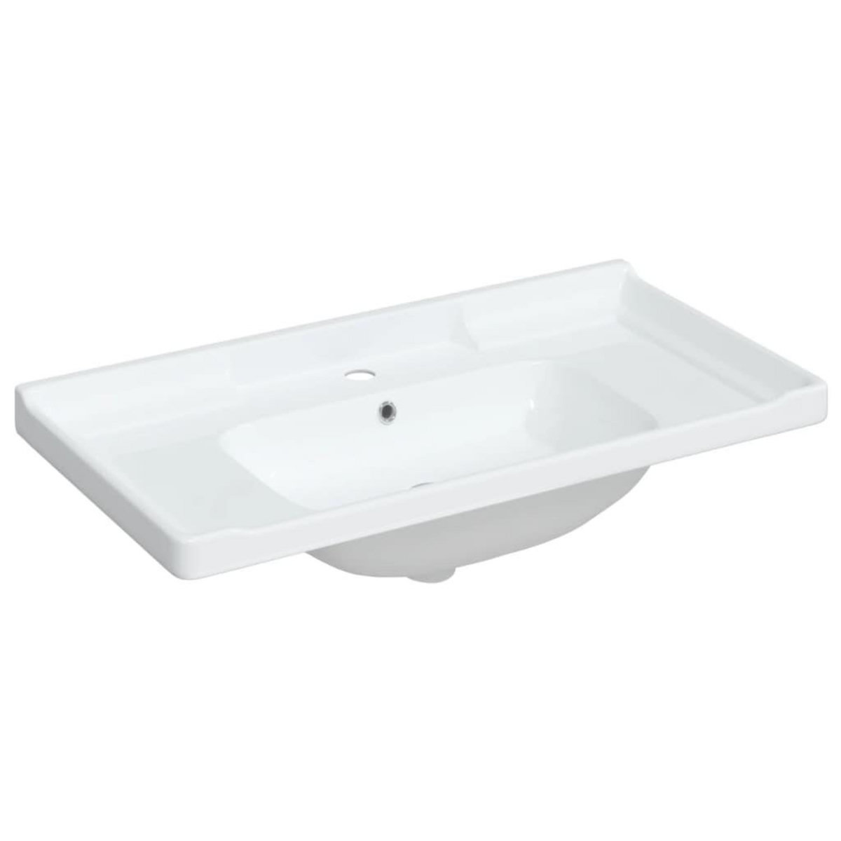 VIDAXL Evier salle de bain blanc 91,5x48x23 cm rectangulaire ceramique