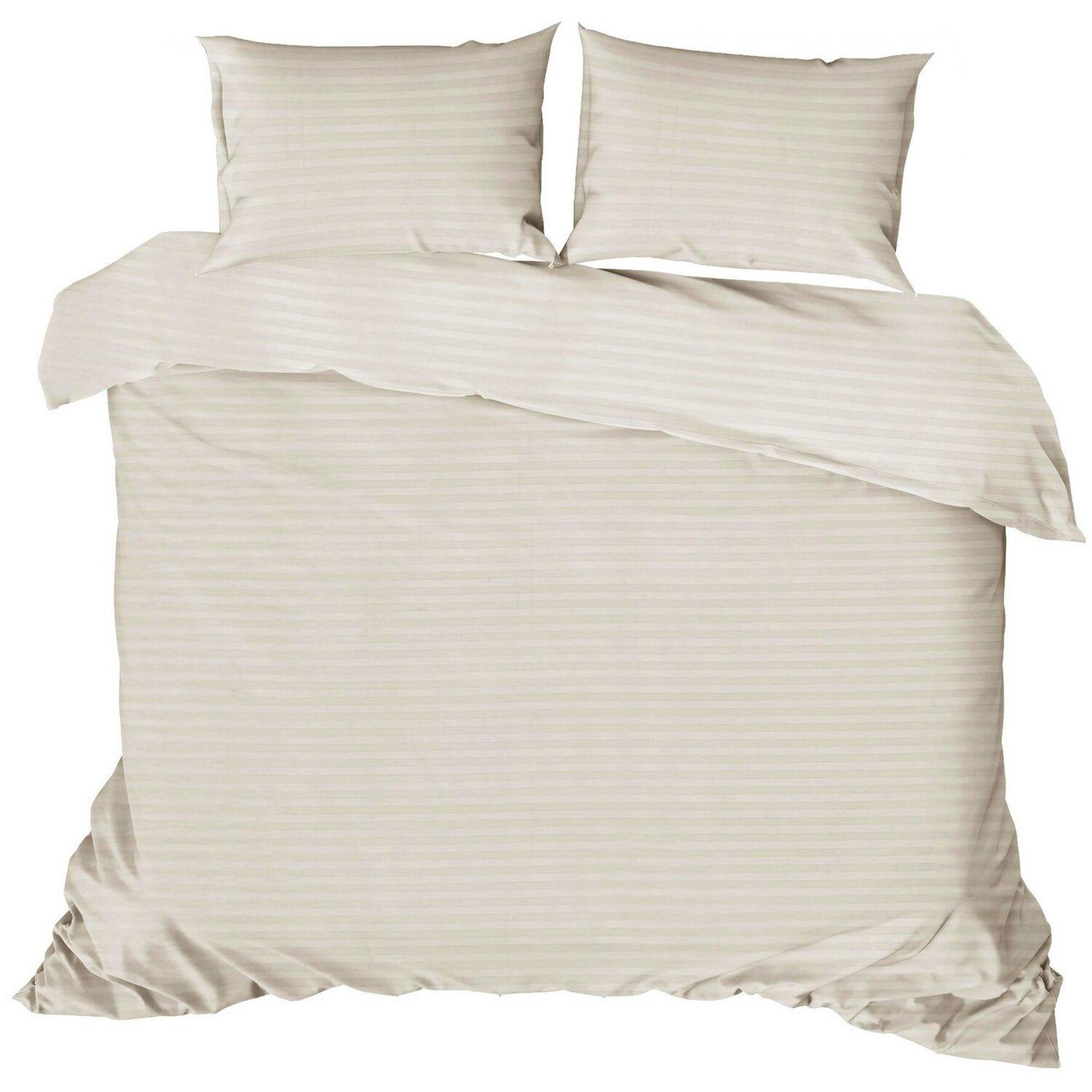 Voir la diapositive 3 : Home collection Parure de lit avec taie(s) 100 % satin de coton Stripe