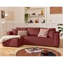 Voir la diapositive 1 : BEST MOBILIER Topaze - canapé d'angle déhoussable réversible 4 places en velours