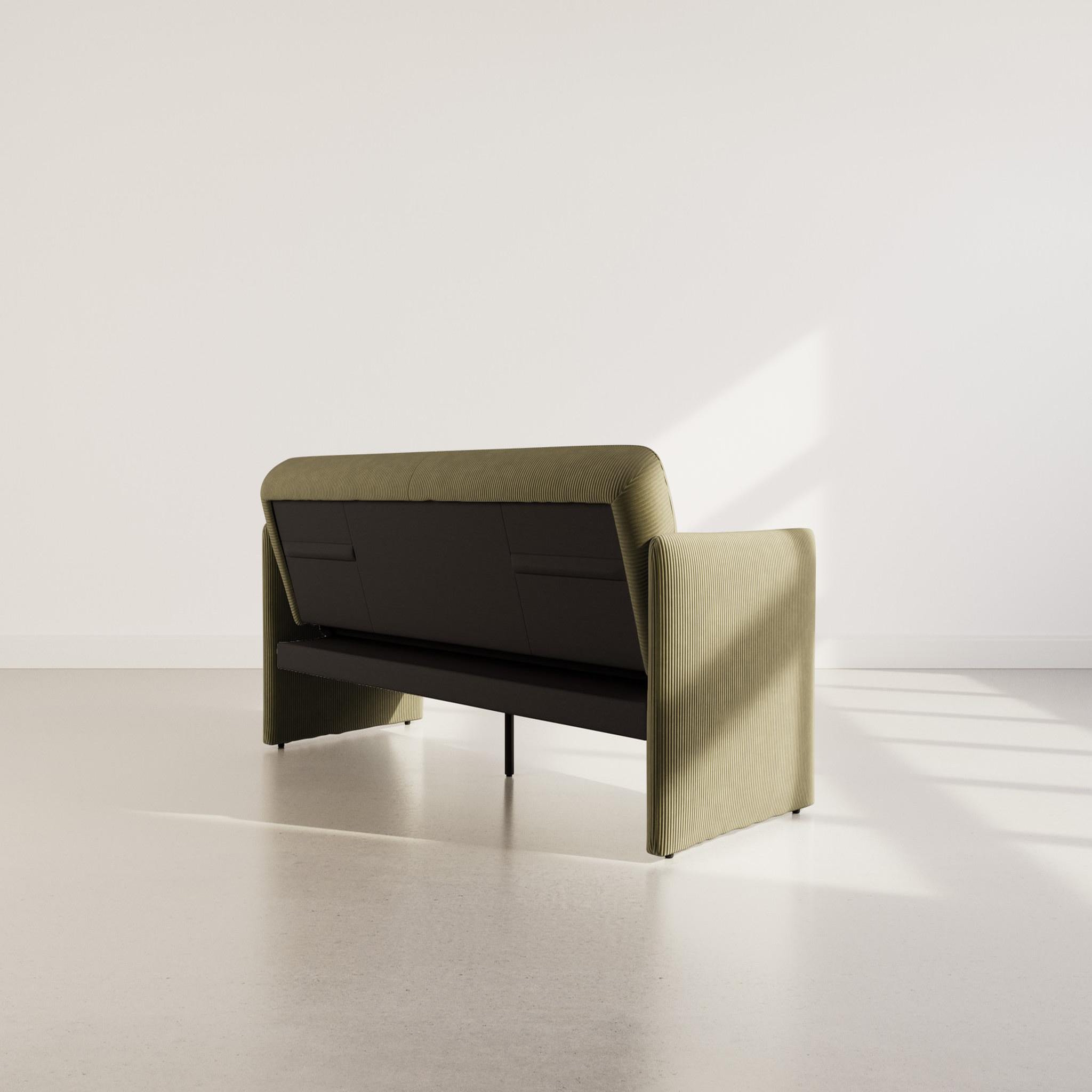 Voir la diapositive 6 : BEST MOBILIER Mathis - canapé convertible clic-clac 3 places en velours côtelé