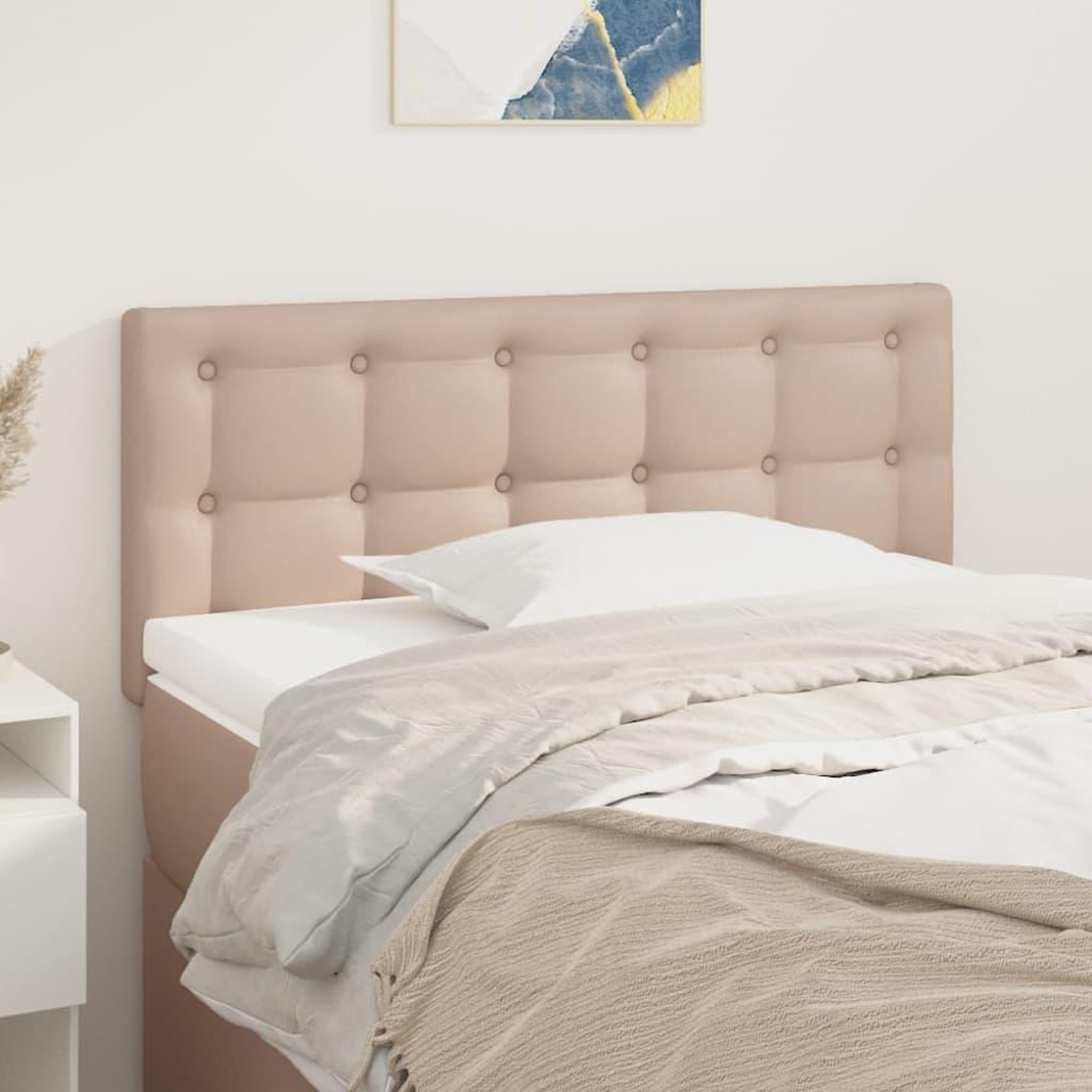 Voir la diapositive 1 : VIDAXL Tete de lit Cappuccino 90x5x78/88 cm Similicuir