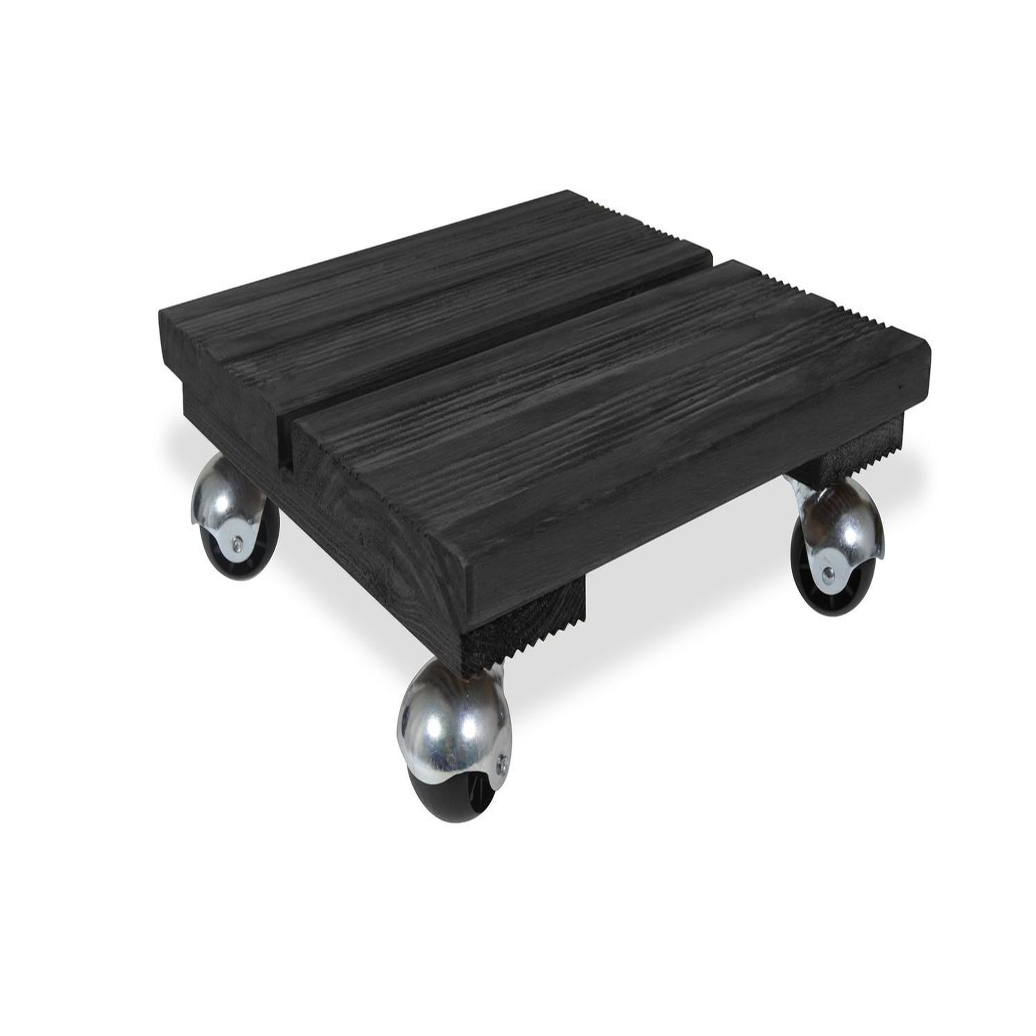 CENTRALE BRICO Roule-plantes bois carré - 30x30 cm - anthracite