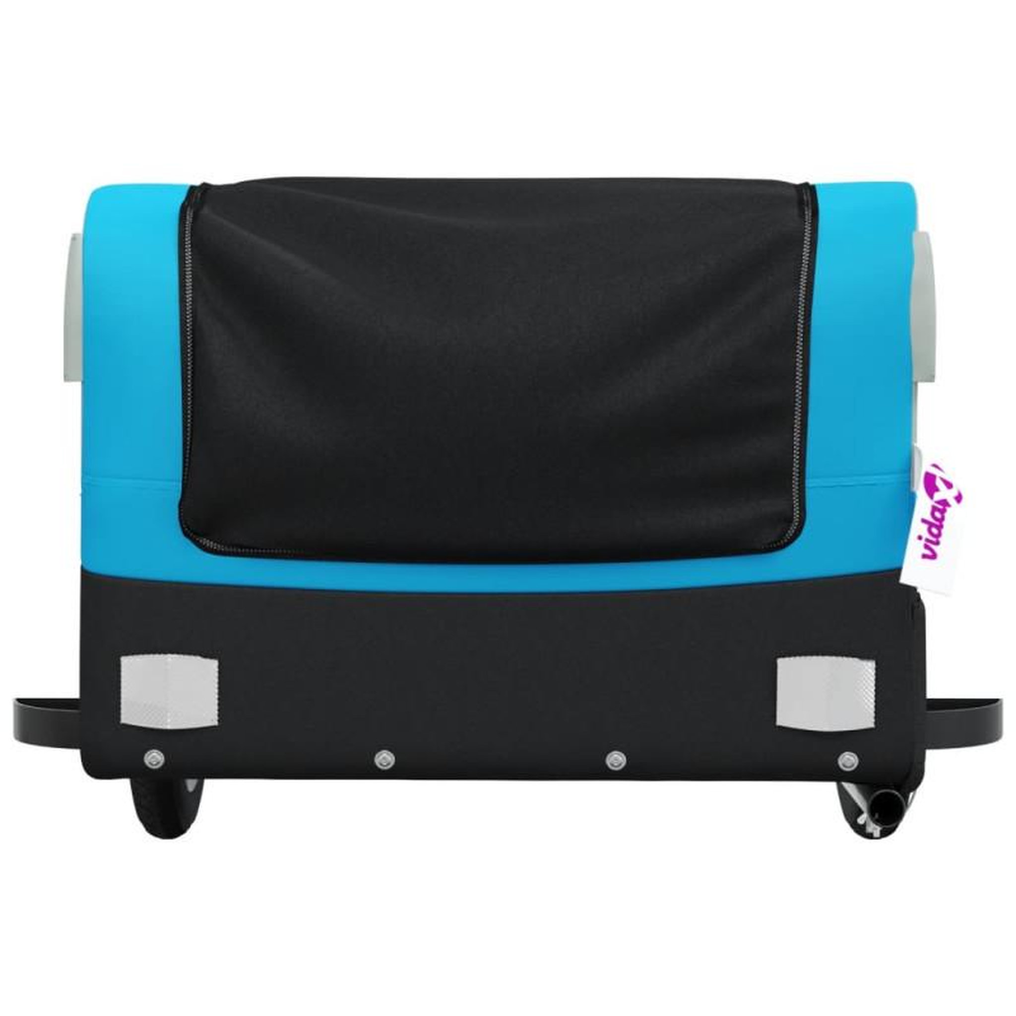 Voir la diapositive 6 : VIDAXL Remorque de vélo noir et bleu 30 kg fer