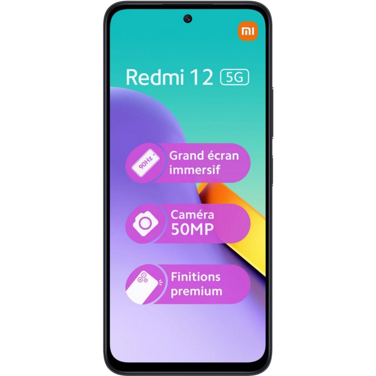 XIAOMI Smartphone Pack Redmi 12 Noir 5G+Coque+VT