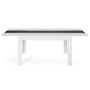 Voir la diapositive 3 : ID MARKET Table à manger extensible rectangle GEORGIA 6-10 personnes blanche et grise 140-220 x 90 cm