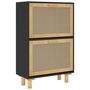 Voir la diapositive 4 : VIDAXL Armoire a chaussures Noir 52x25x80 cm Bois d'ingenierie/rotin