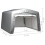 Voir la diapositive 5 : VIDAXL Tente de rangement 370x370 cm Acier Gris