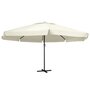 Voir la diapositive 1 : VIDAXL Parasol de jardin avec mat en aluminium 600 cm Blanc sable