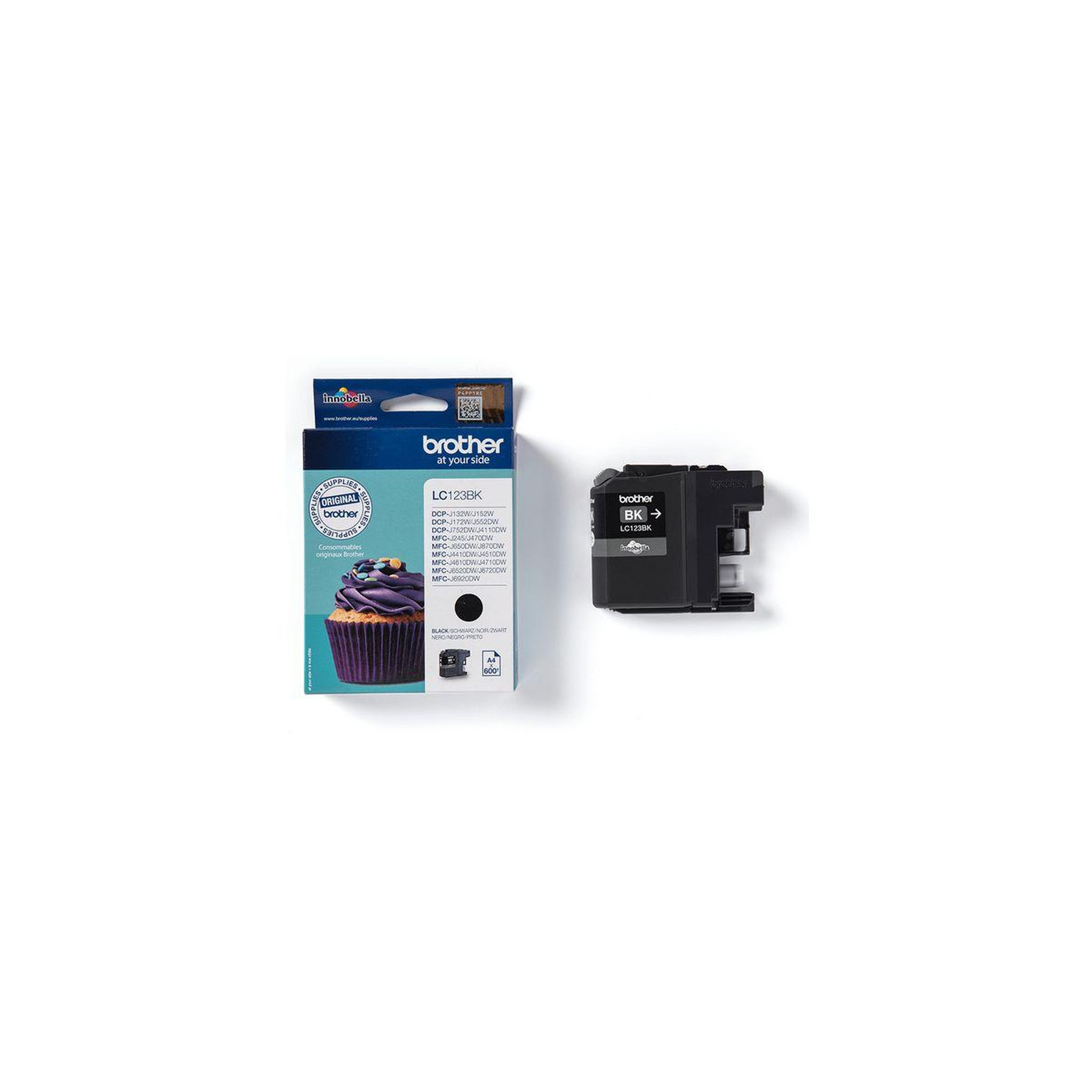 Voir la diapositive 2 : Brother Cartouche d'encre Originale LC123 Noire Standard - LC123BK