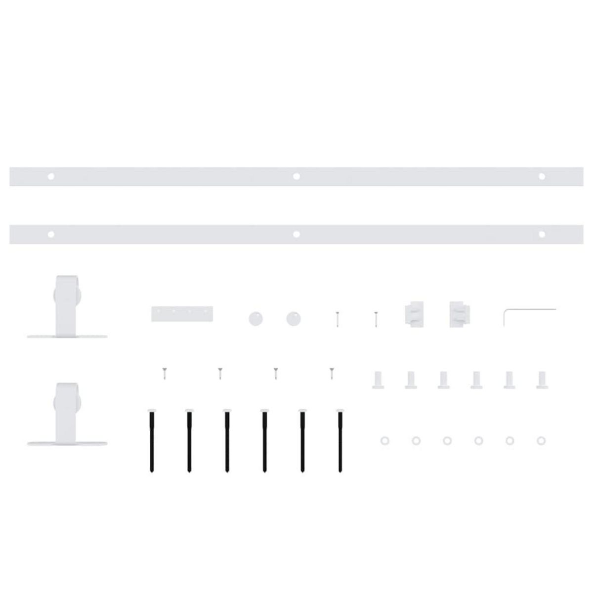 VIDAXL Kit mini de porte d'armoire coulissante Acier au carbone 152 cm