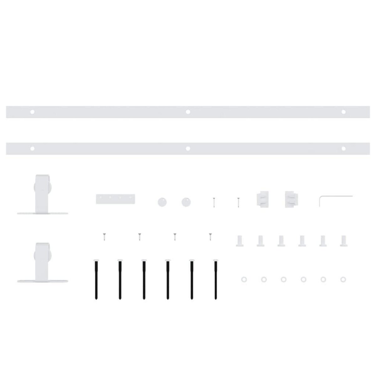 VIDAXL Kit mini de porte d'armoire coulissante Acier au carbone 152 cm