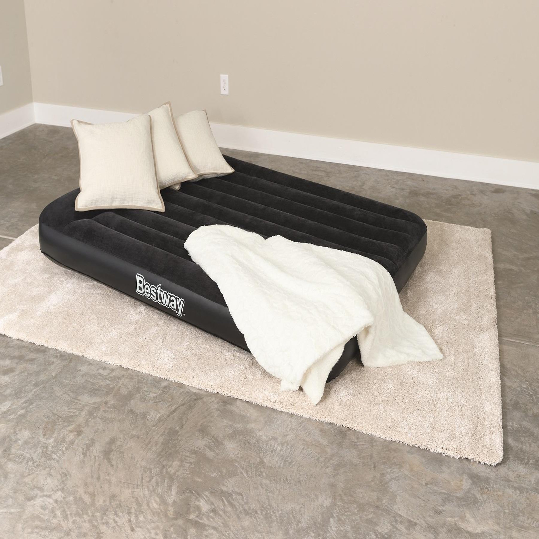 Voir la diapositive 5 : BESTWAY Matelas gonflable 2 personnes - 203 x 152 x 30 cm - pompe électrique intégrée