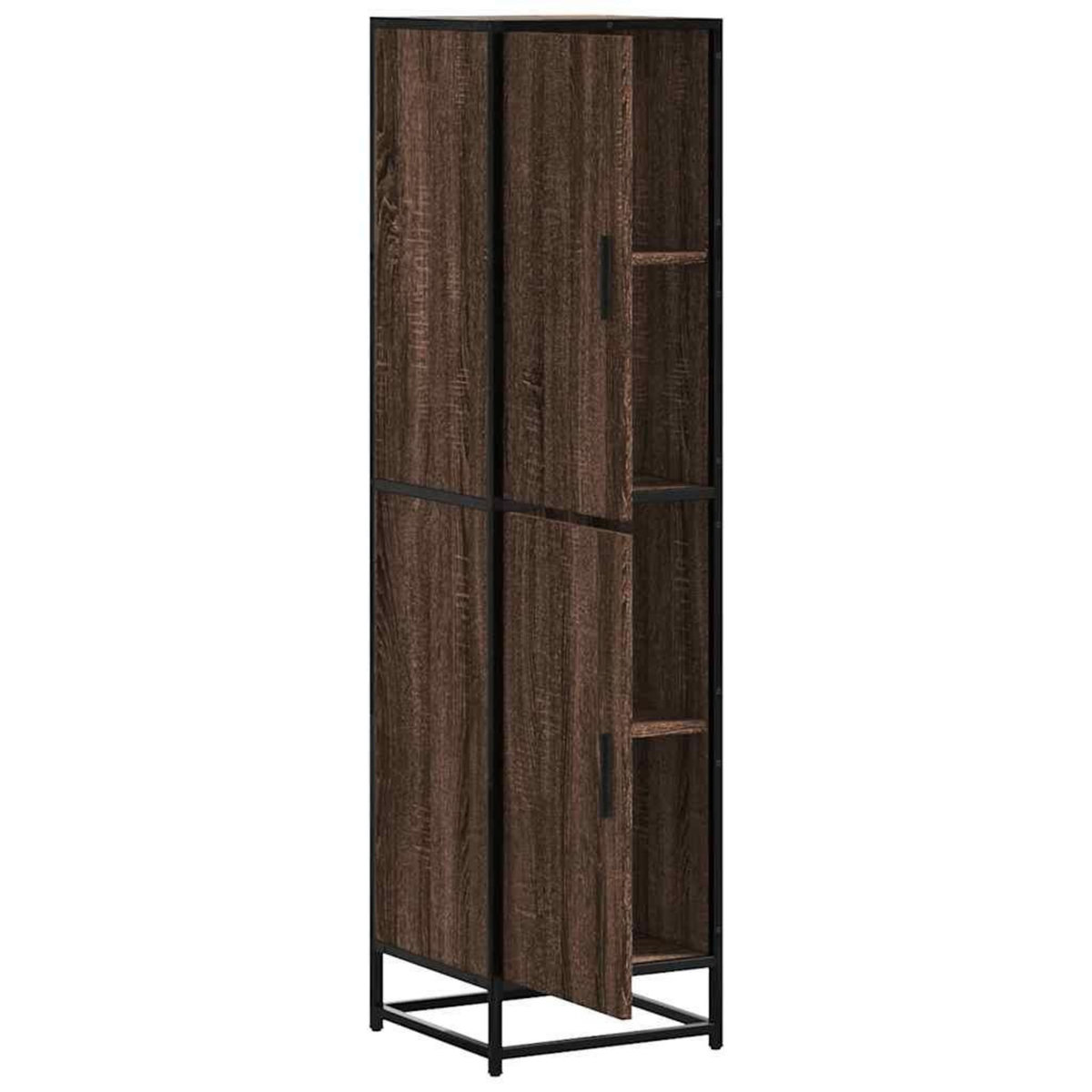 VIDAXL Buffet haut chene marron 35,5x35x139 cm bois d'ingenierie metal