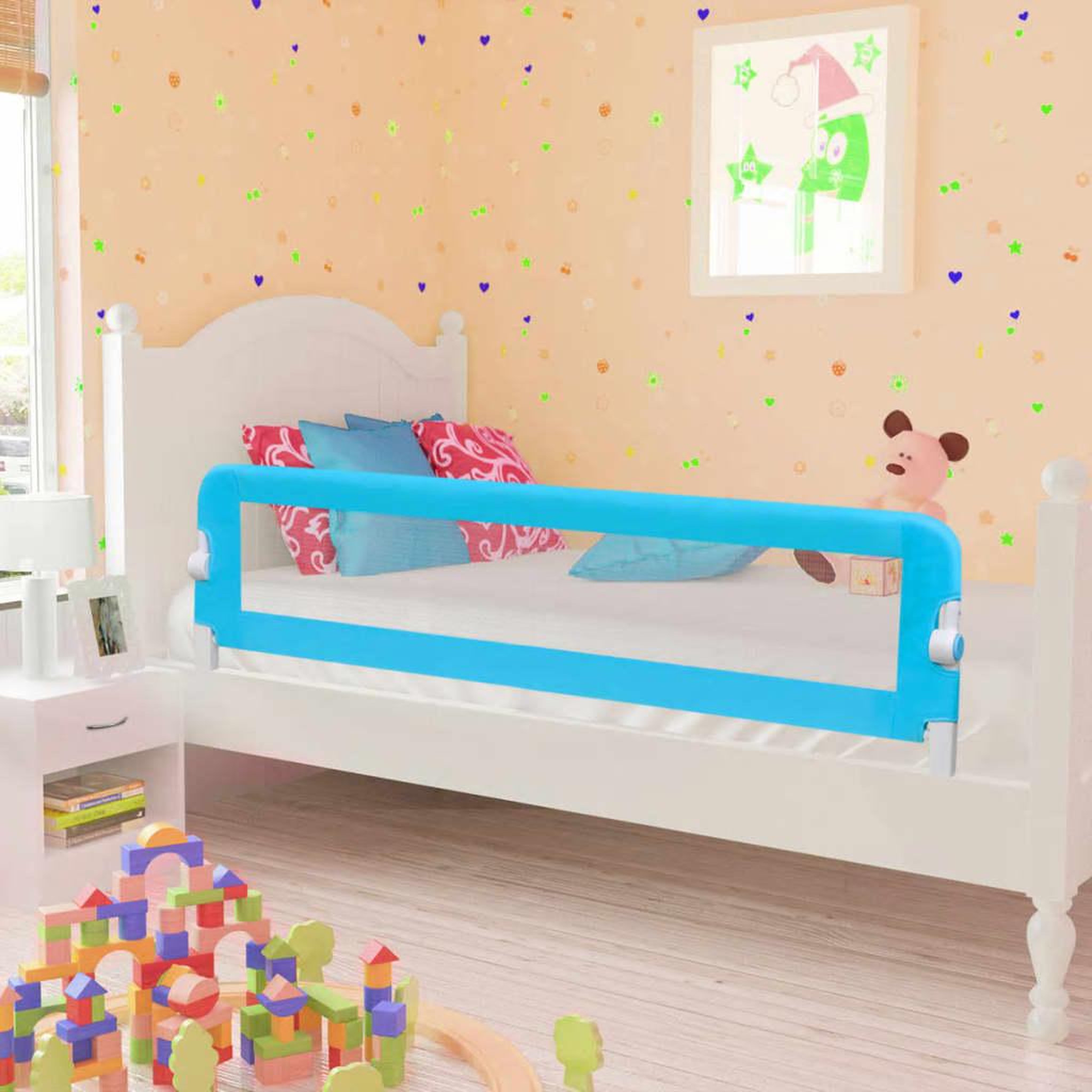 Voir la diapositive 1 : VIDAXL Barriere de lit de securite pour tout-petits 2pcs Bleu 150x42cm