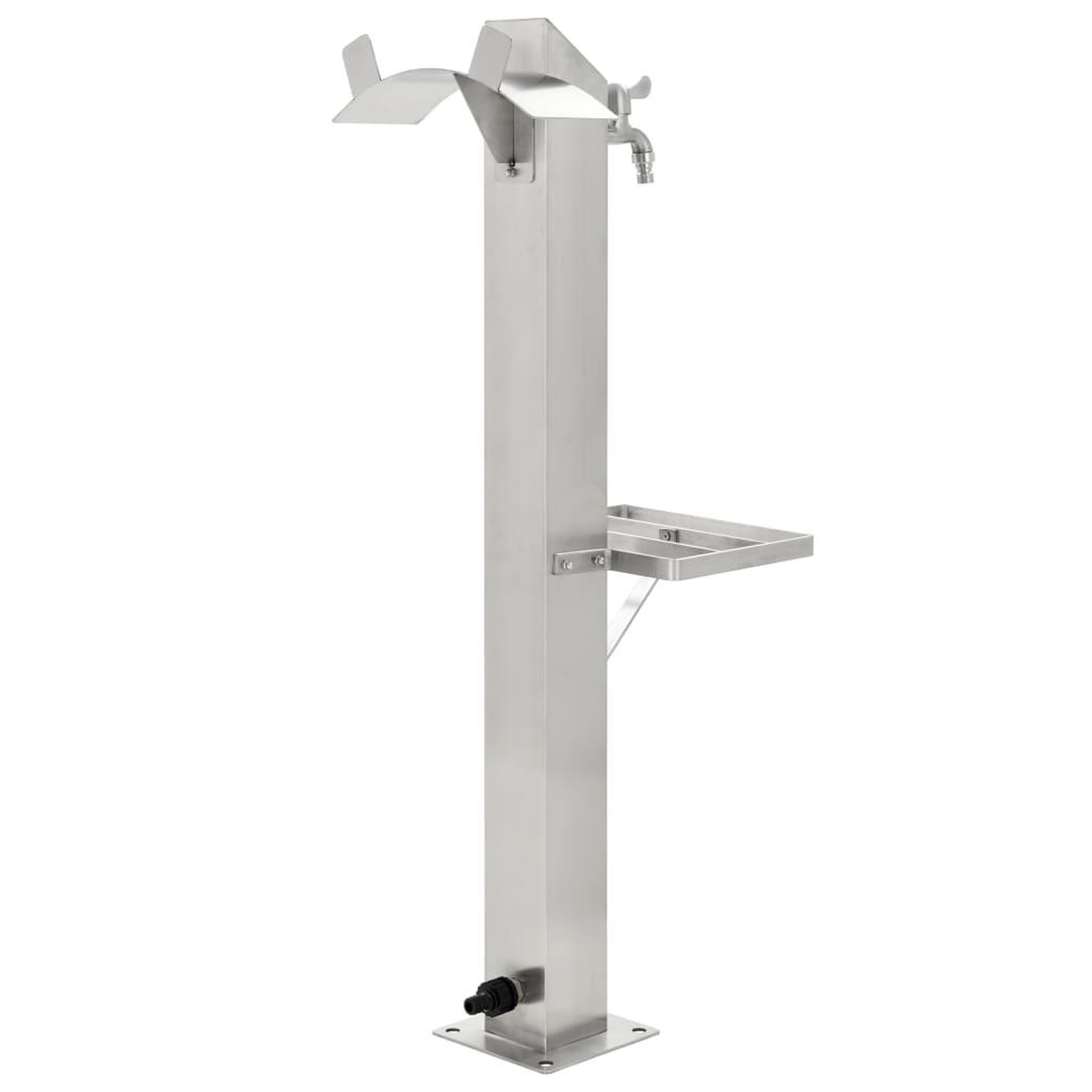 Voir la diapositive 4 : VIDAXL Colonne a eau de jardin carree acier inoxydable 95 cm