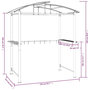 Voir la diapositive 6 : VIDAXL Gazebo BBQ et etageres laterales anthracite 210x114x230cm acier
