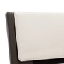 VIDAXL Cadre de lit Gris et blanc Similicuir 150x200 cm