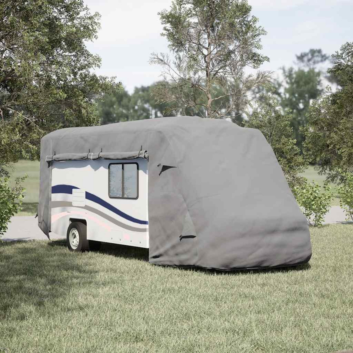 VIDAXL Housses de camping-car gris 660x235x275 cm tissu non tisse