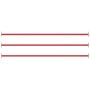 Voir la diapositive 1 : VIDAXL Barres fixes d exercice 3 pcs 125 cm Acier Rouge