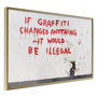 Voir la diapositive 1 : Paris Prix Affiche Murale Encadrée  Banksy If Graffiti Changed Anything