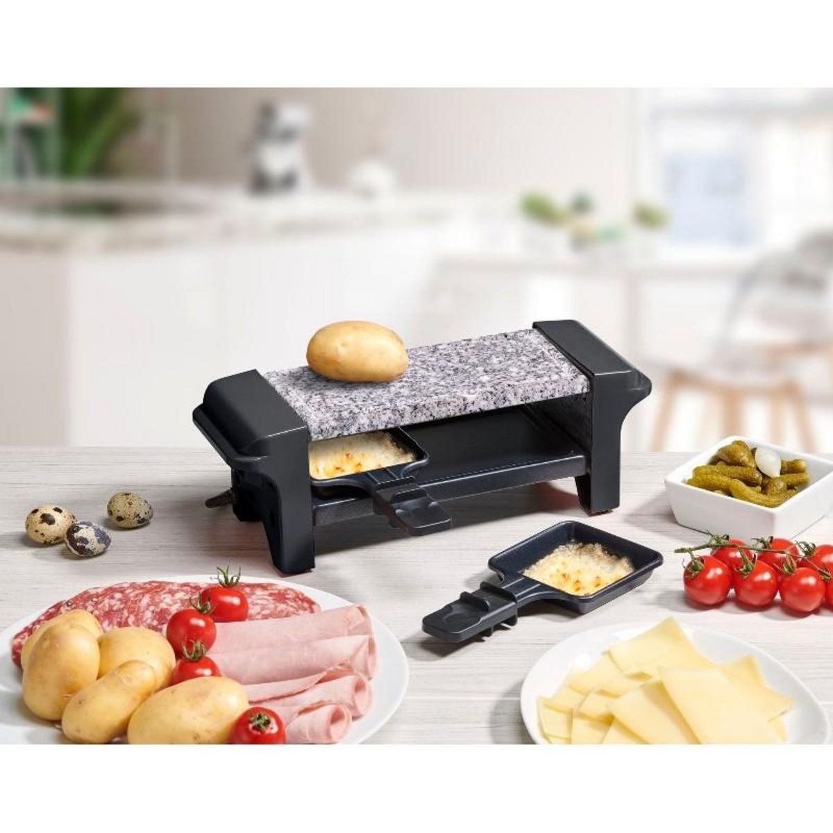 KITCHENCOOK Raclette Avec Plaques Granit Et Poêlons Ani Adhésifs Rc Everest Kitchencook