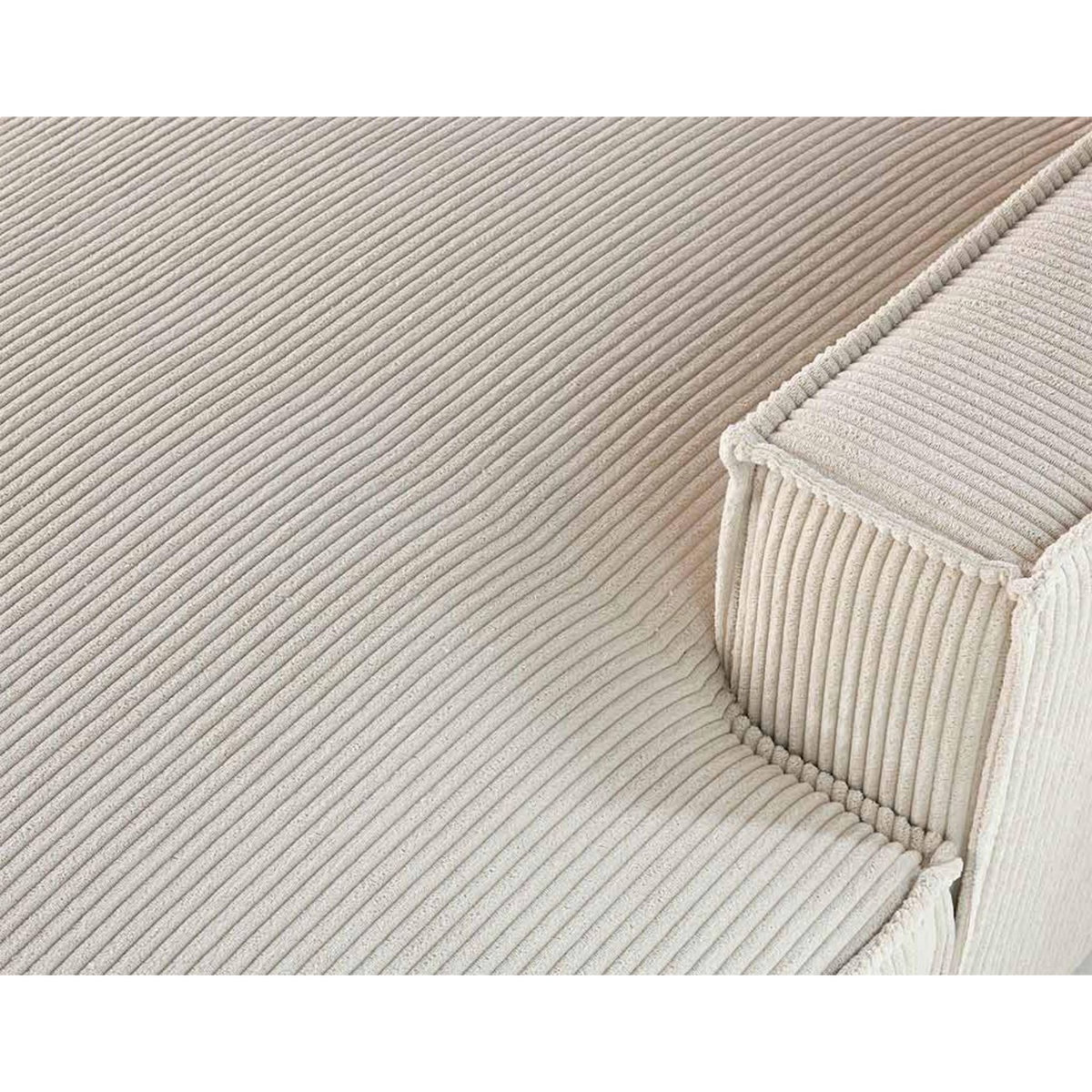 LISA DESIGN Spiaggia - canapé d'angle droit - forme arrondie - 5 places - en velours côtelé