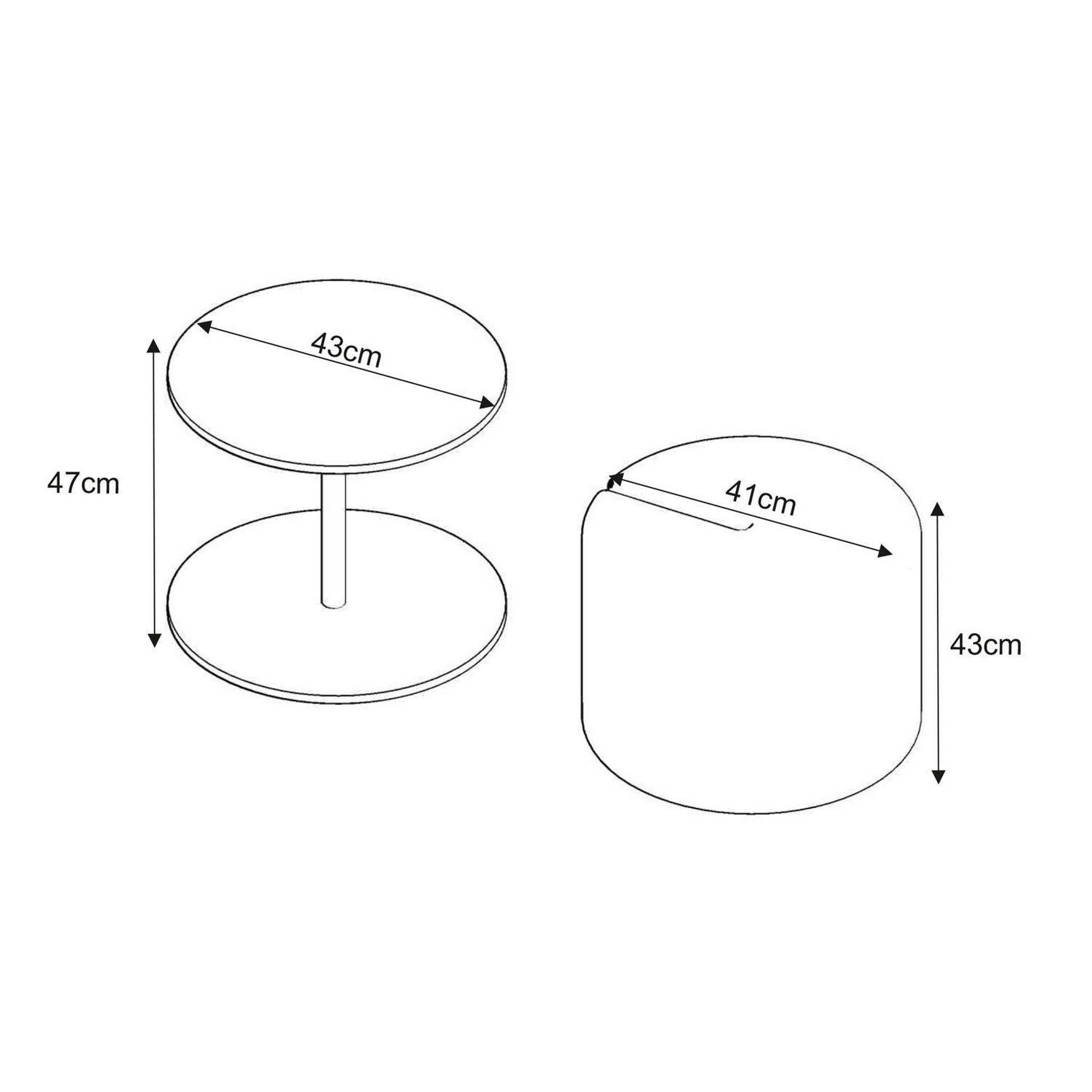 Voir la diapositive 3 : TOILINUX Ensemble table basse et pouf gigogne orbit