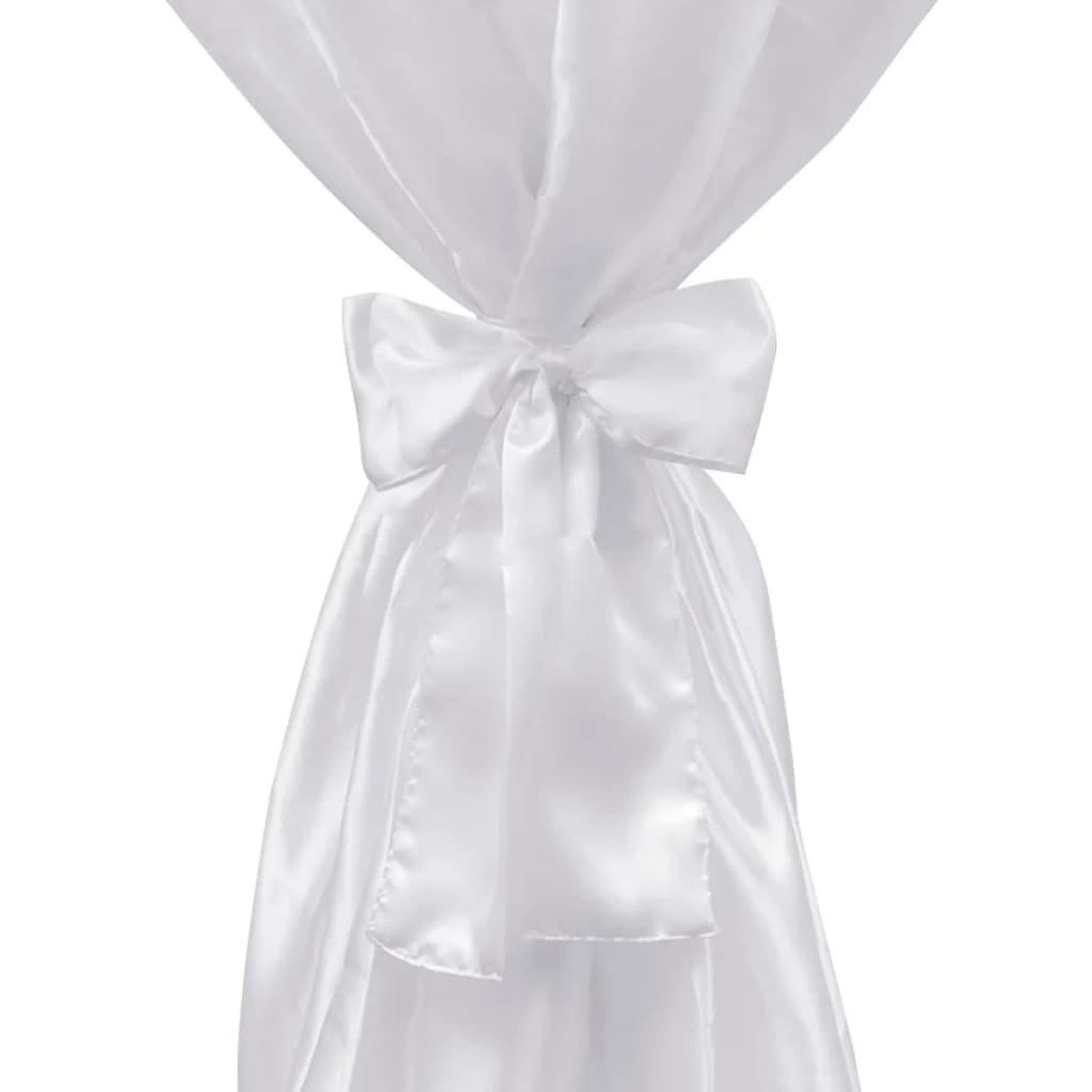 Voir la diapositive 3 : VIDAXL Housse de table blanche avec ruban 80 cm 2 pieces