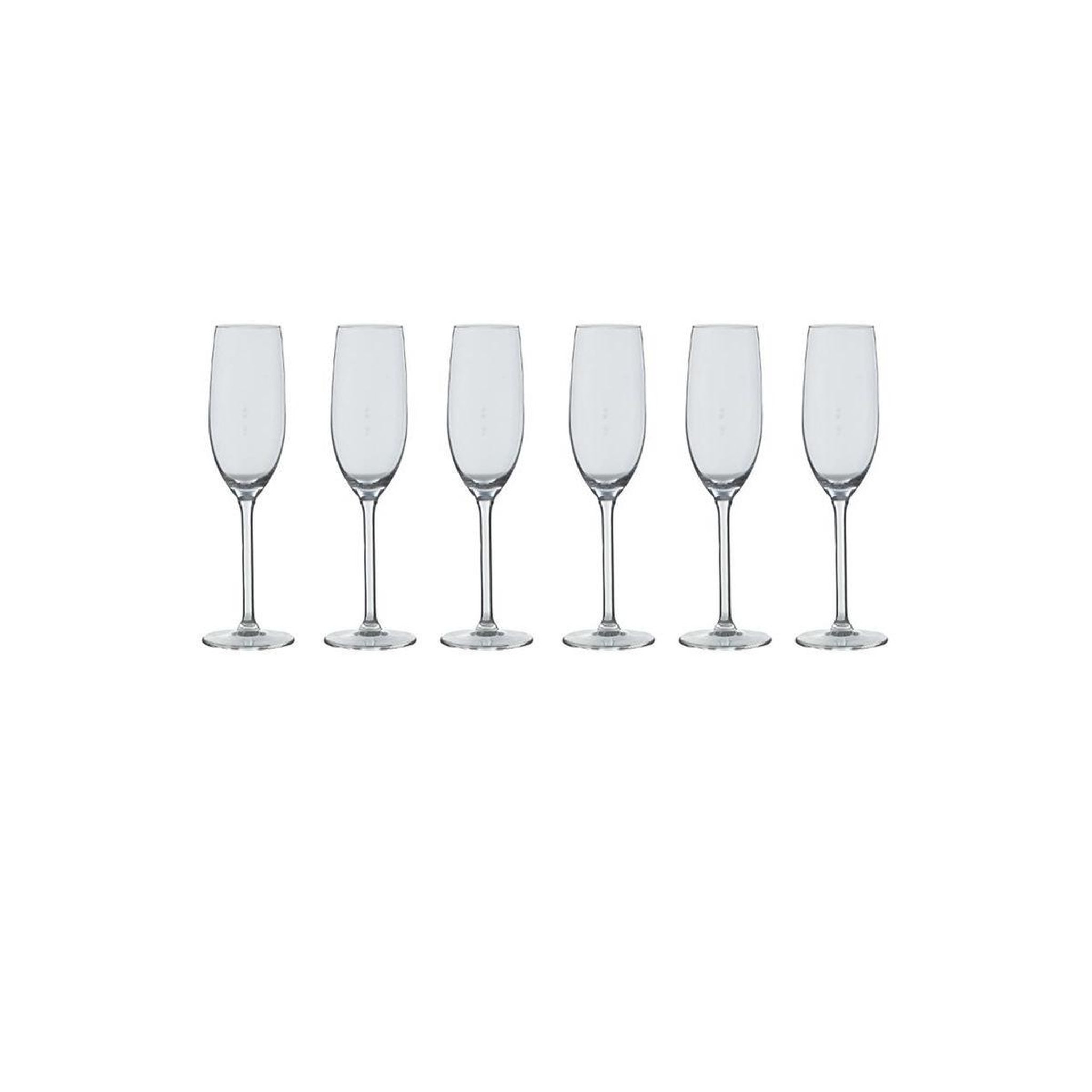 SECRET DE GOURMET Lot de 6 flûtes à champagne  orpea  16cl transparent