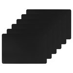 TOILINUX Lot de 6 Sets de table rectangulaire Tenor - 45 x 30 cm - Noir