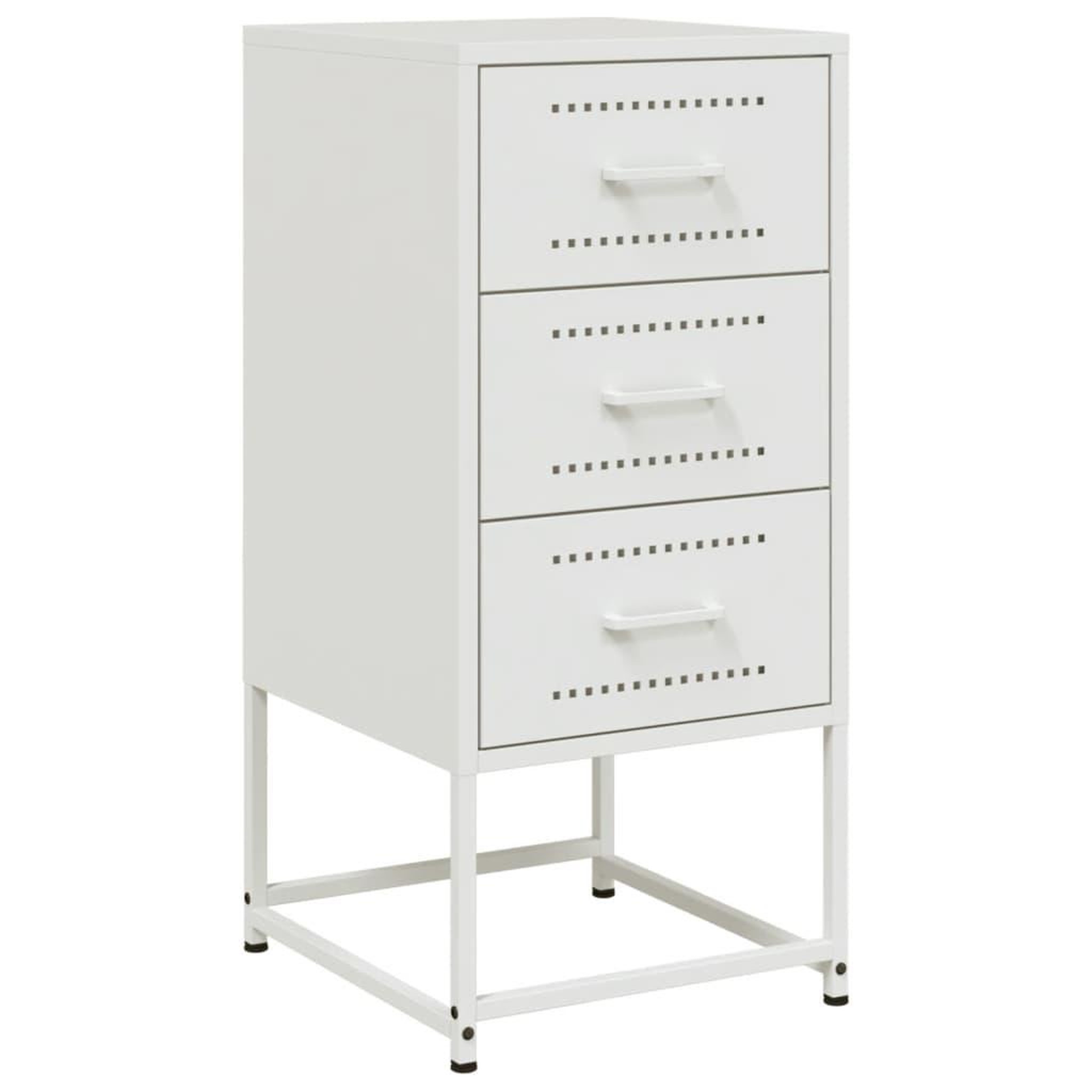 Voir la diapositive 2 : VIDAXL Table de chevet blanc 36x39x78 cm acier