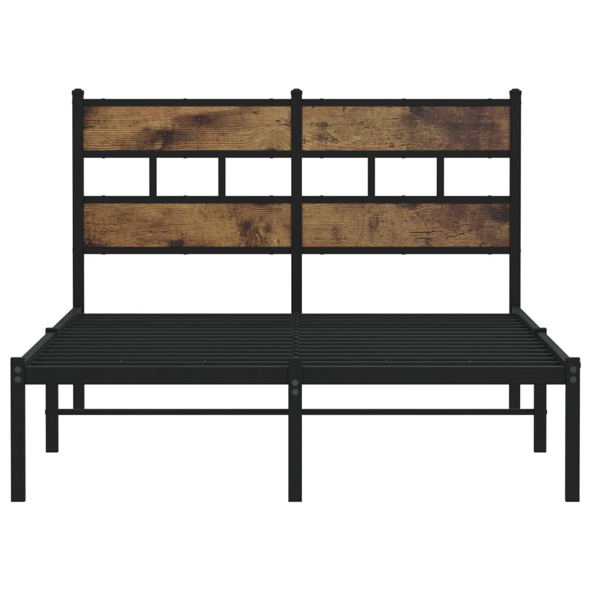 Voir la diapositive 4 : VIDAXL Cadre de lit en metal sans matelas chene fume 120x190 cm